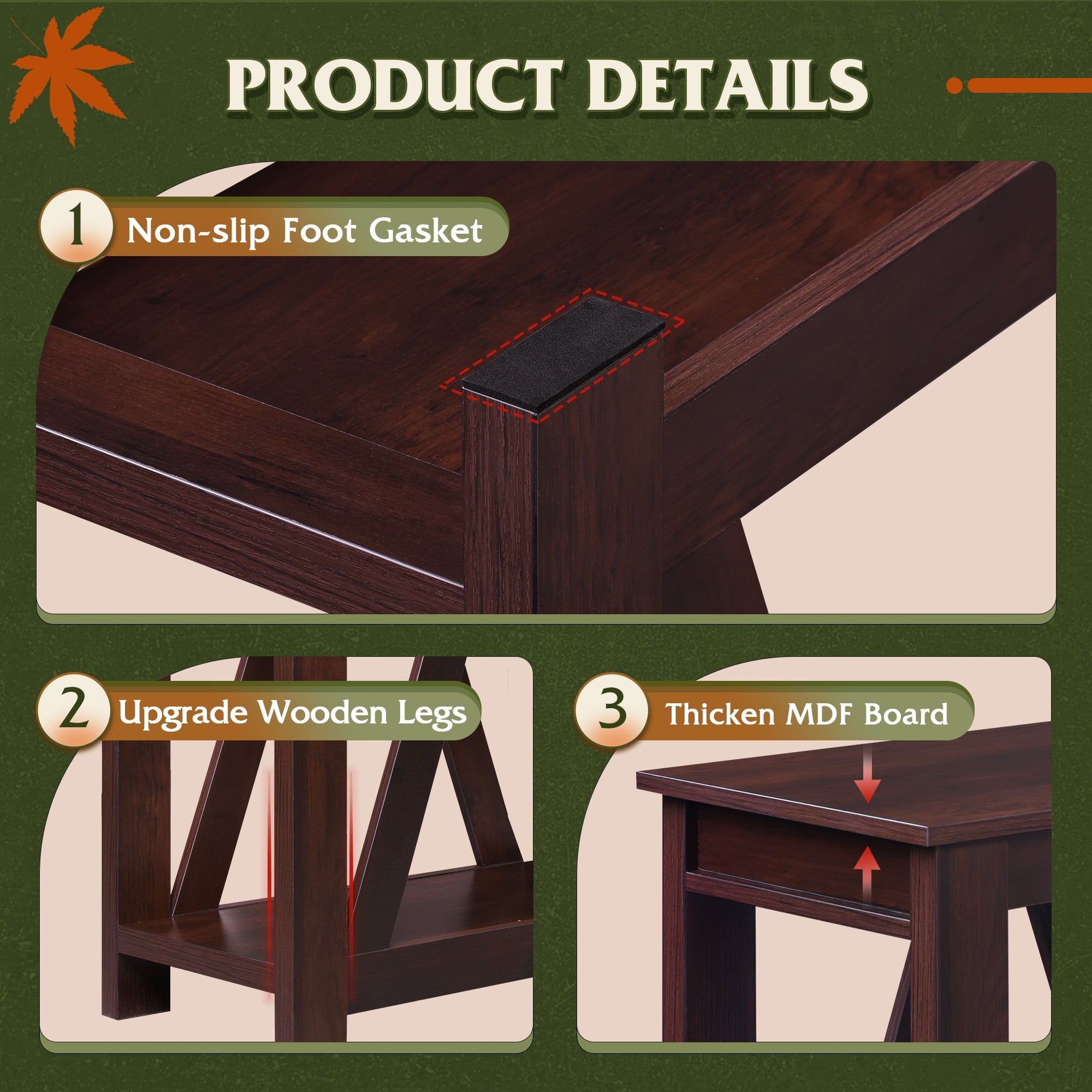 GALAXHERO Narrow End Table with Charging Station and Open Storage Shelf, Sofa Side Table with 2 USB Ports and 2 Power Outlets, Slim Farmhouse End Table for Small Spaces, Bedroom, Living Room