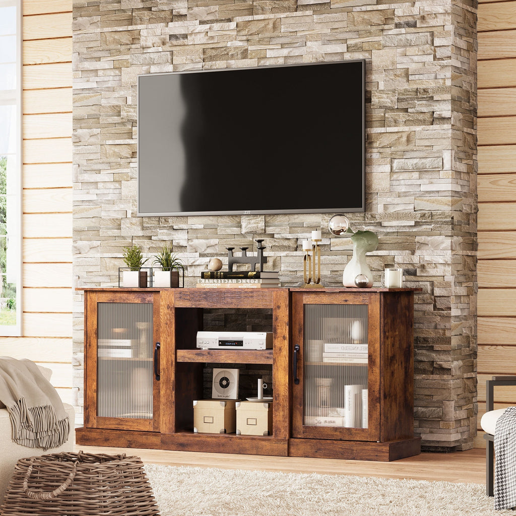 GALAXHERO TV Stand for 65 inch TV Media Console Cabinet with Storage and Open Shelves Entertainment Center for Living Room, Bedroom