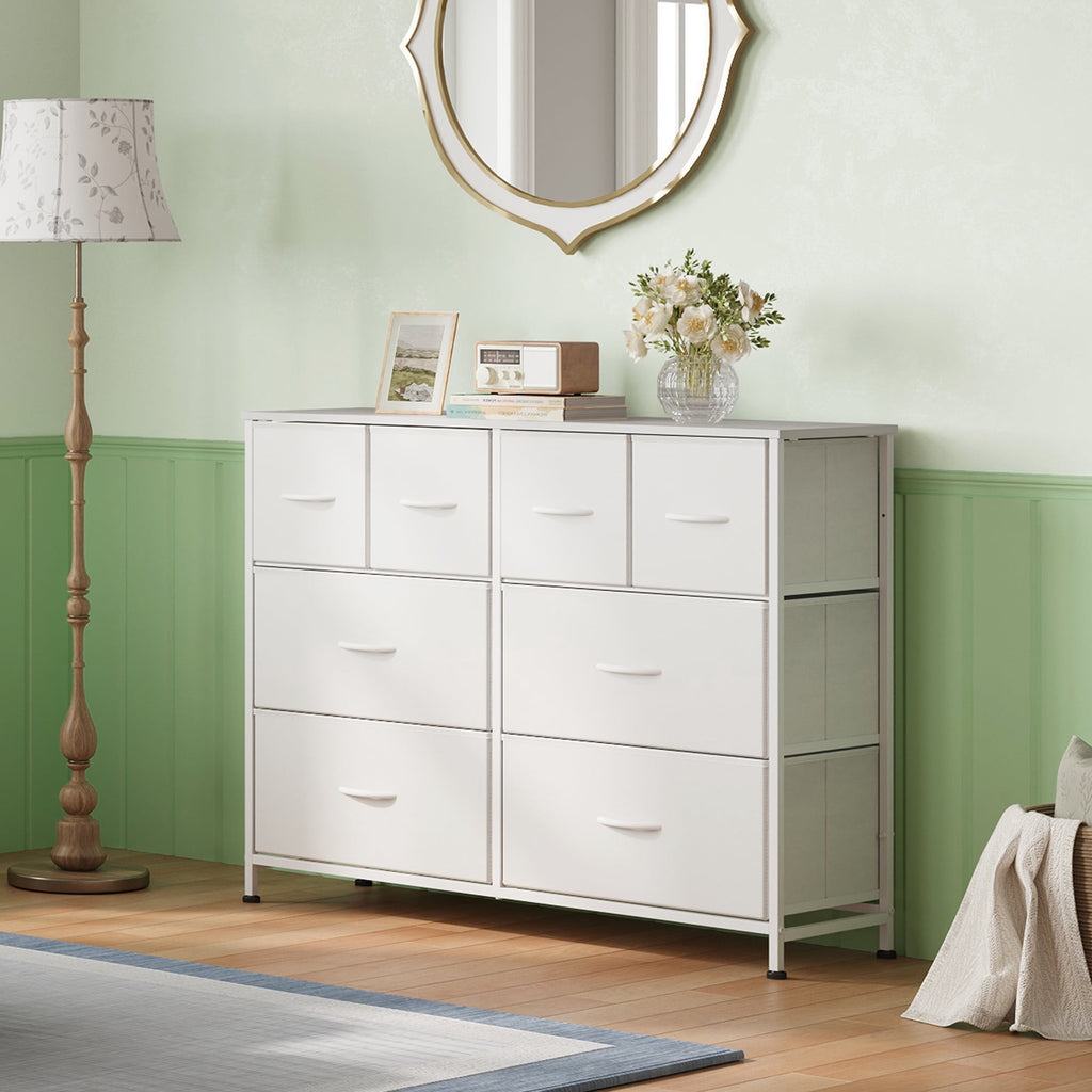 GALAXHERO 8 Drawers Dresser for Bedroom, Wide Fabric Storage Chest Drawers for Closet, Entryway