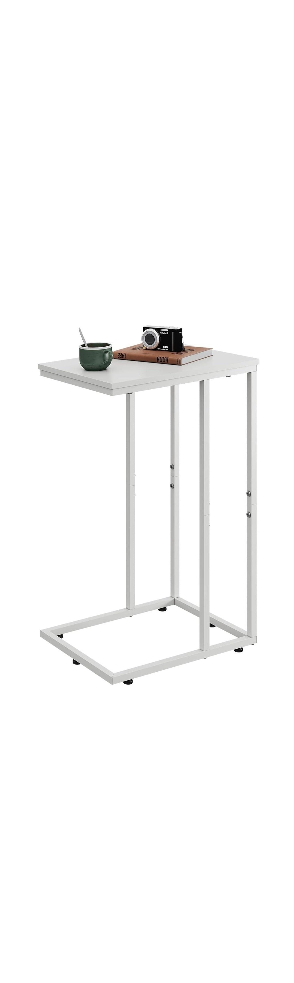 GALAXHERO C-Shaped End Table Small Side Table for Couch Sofa C Table for Living Room, Bedroom