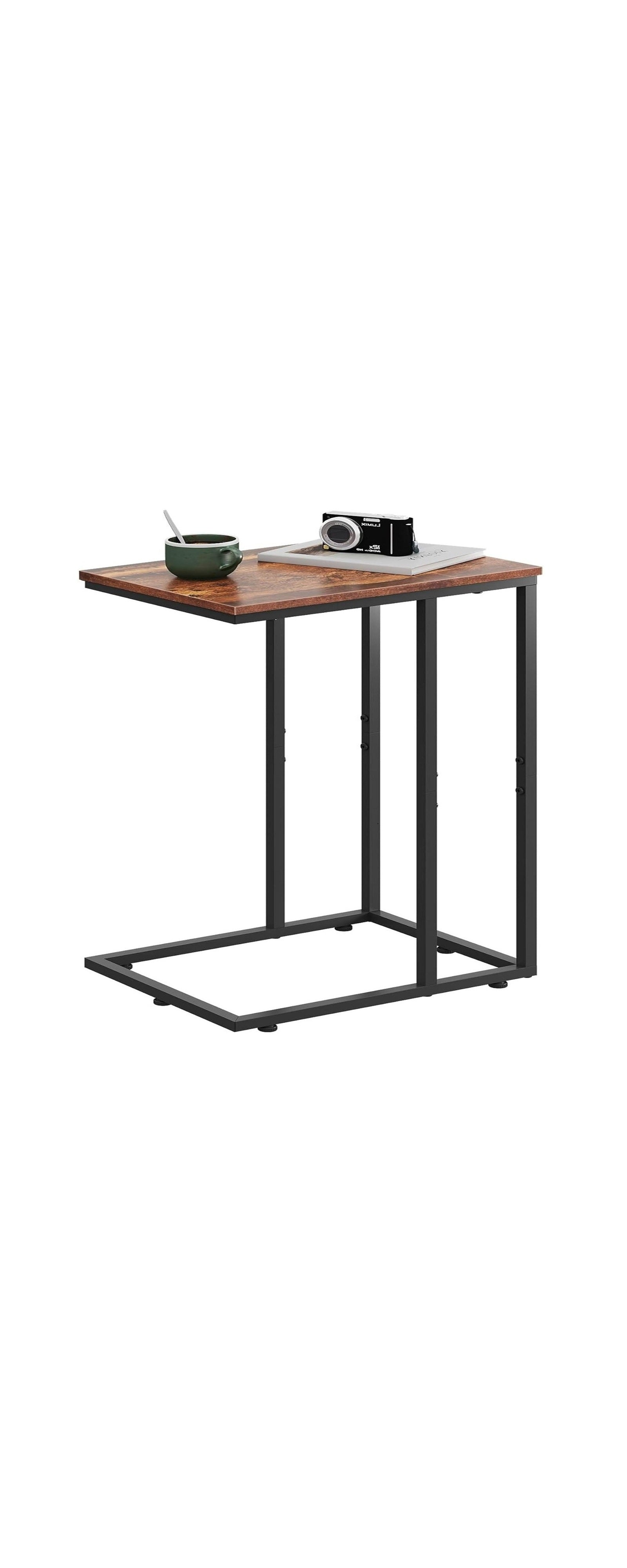 GALAXHERO C-Shaped End Table Small Side Table for Couch Sofa C Table for Living Room, Bedroom