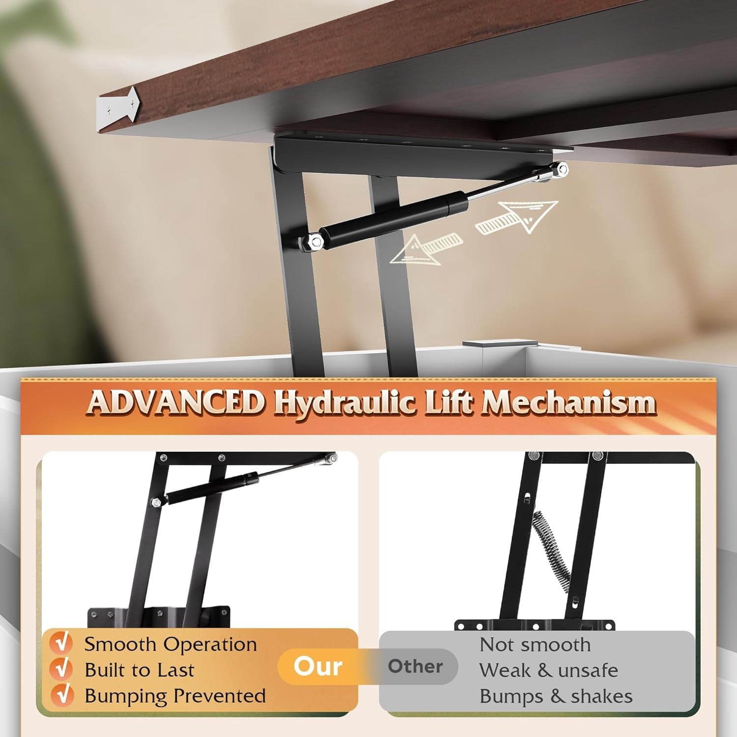 GALAXHERO 47.3" Farmhouse Lift Top Coffee Table with Sliding Barn Doors, Large Hidden Storage Compartment and Adjustable Shelf for Living Room, Office