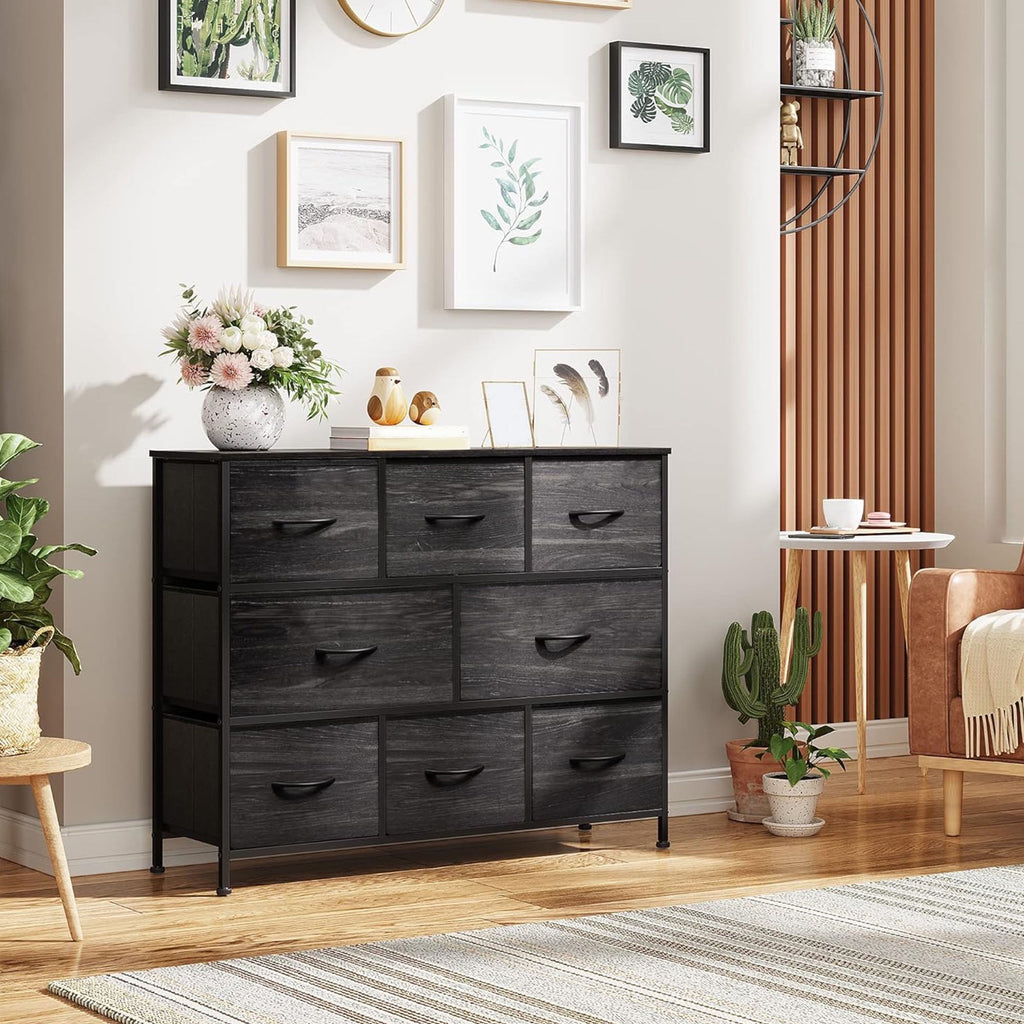 GALAXHERO 8 Drawer Dresser, Fabric Storage Unit for Bedroom, Large Drawer Chest for Entryway & Living Room, 59" x 30" x 16"
