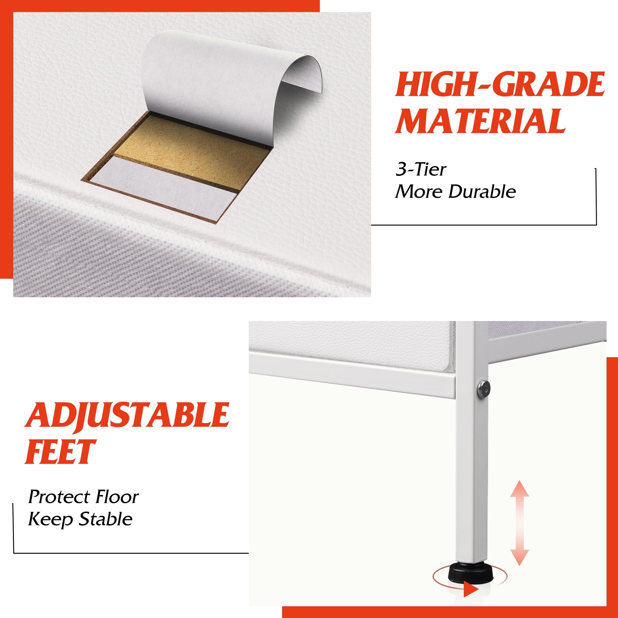 GALAXHERO 6-Drawer Fabric Dresser, 50-Inch TV Stand Wide Chest of Drawers for Bedroom, Closet, Living Room