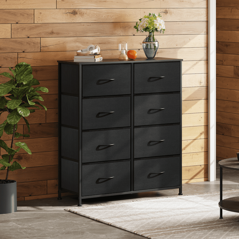 GALAXHERO 8 Drawer Fabric Dresser for Bedroom, Storage Bins Chest of Drawer for Closet, Living Room, Hallway