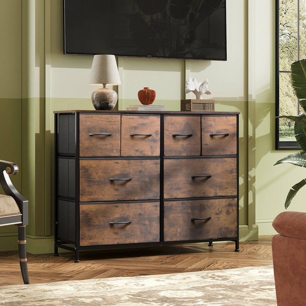 GALAXHERO 8 Drawers Dresser for Bedroom, Wide Fabric Storage Chest Drawers for Closet, Entryway