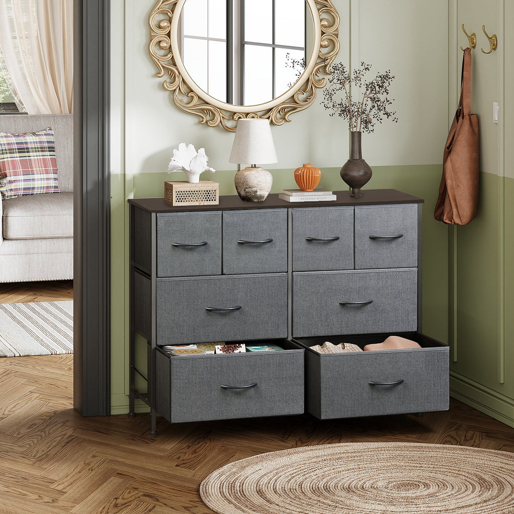 GALAXHERO 8 Drawers Dresser for Bedroom, Wide Fabric Storage Chest Drawers for Closet, Entryway