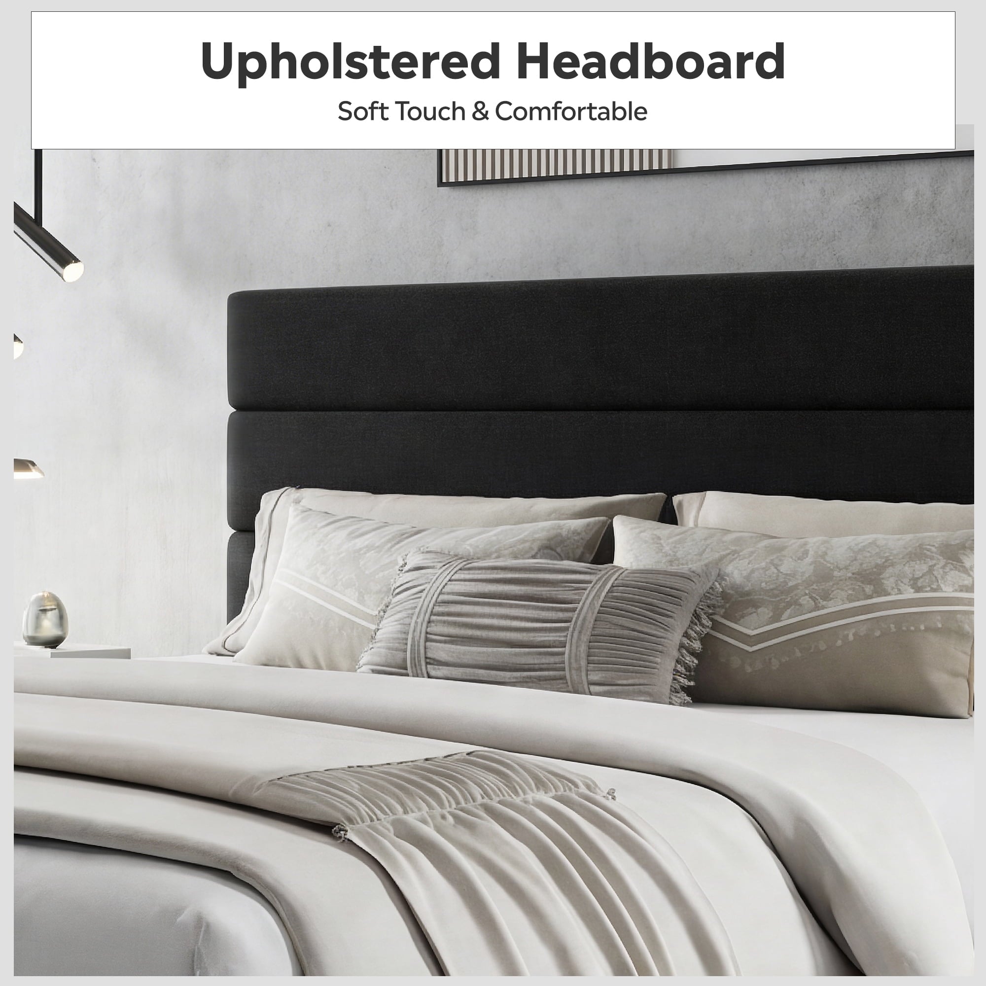 GALAXHERO King Size Upholstered Bed Frame with 4 Storage Drawers and Headboard, Velvet Platform Bedframe, Sturdy Metal & Wooden Slats Support, No Box Spring Needed, Easy Assembly