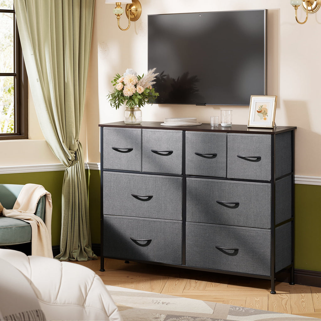 GALAXHERO 8 Drawers Dresser for Bedroom, Wide Fabric Storage Chest Drawers for Closet, Entryway
