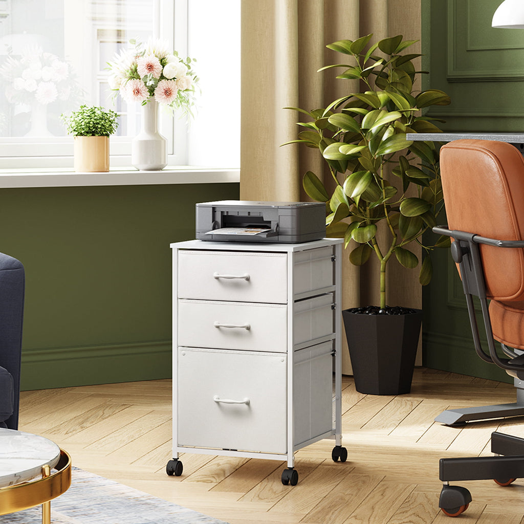 GALAXHERO 3 Drawers Mobile File Cabinet, Desk Table Cabinet Fits A4/Letter Size, Home Office Furniture