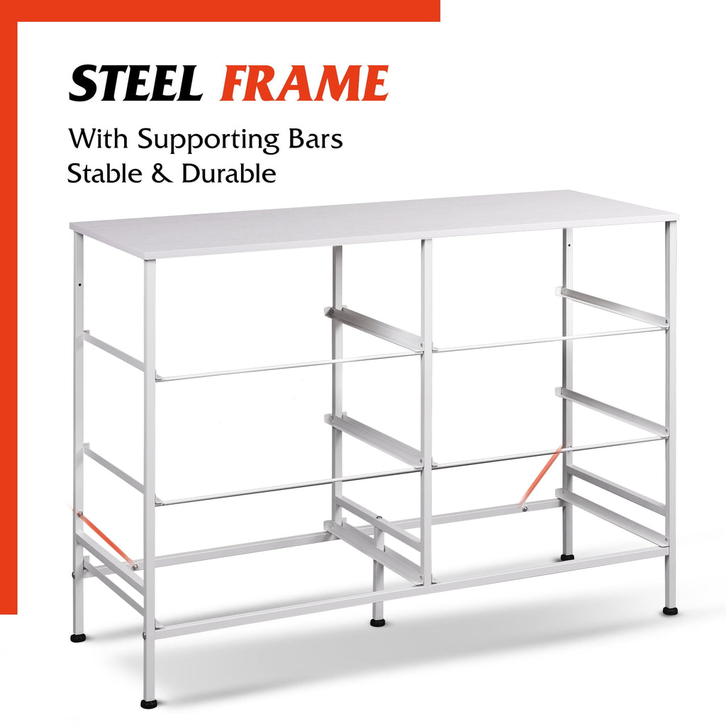 GALAXHERO 6-Drawer Fabric Dresser, 50-Inch TV Stand Wide Chest of Drawers for Bedroom, Closet, Living Room