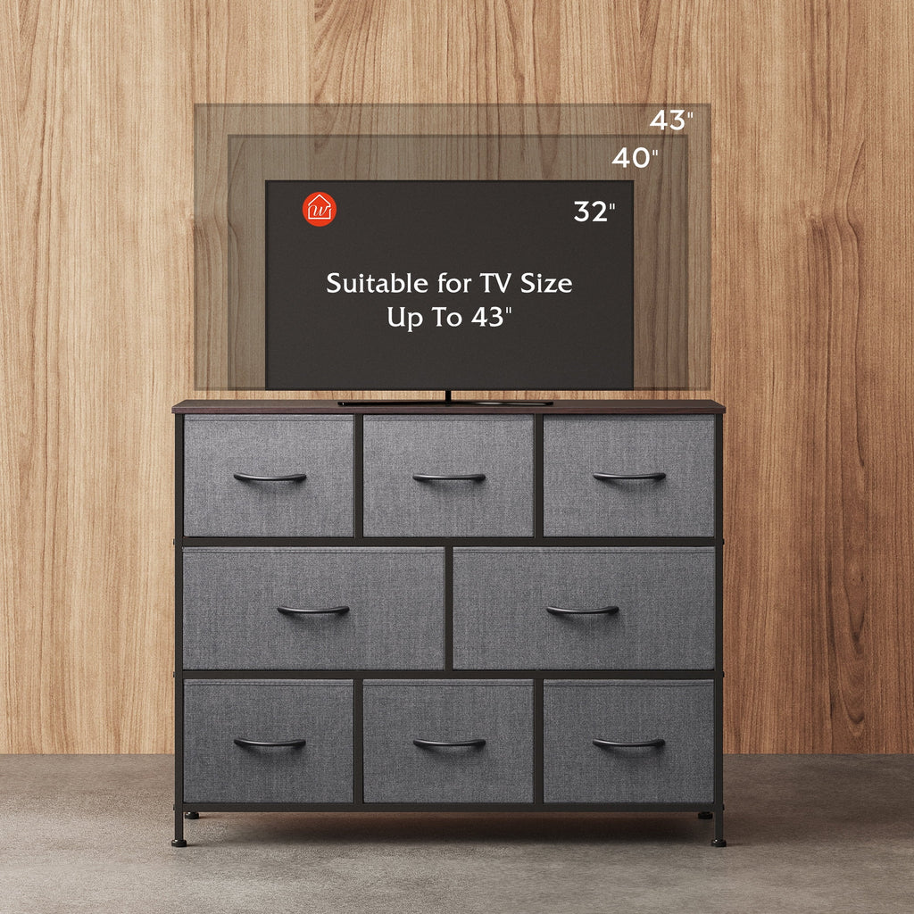 GALAXHERO 8 Drawer Dresser, Fabric Storage Unit for Bedroom, Large Drawer Chest for Entryway & Living Room, 59" x 30" x 16"
