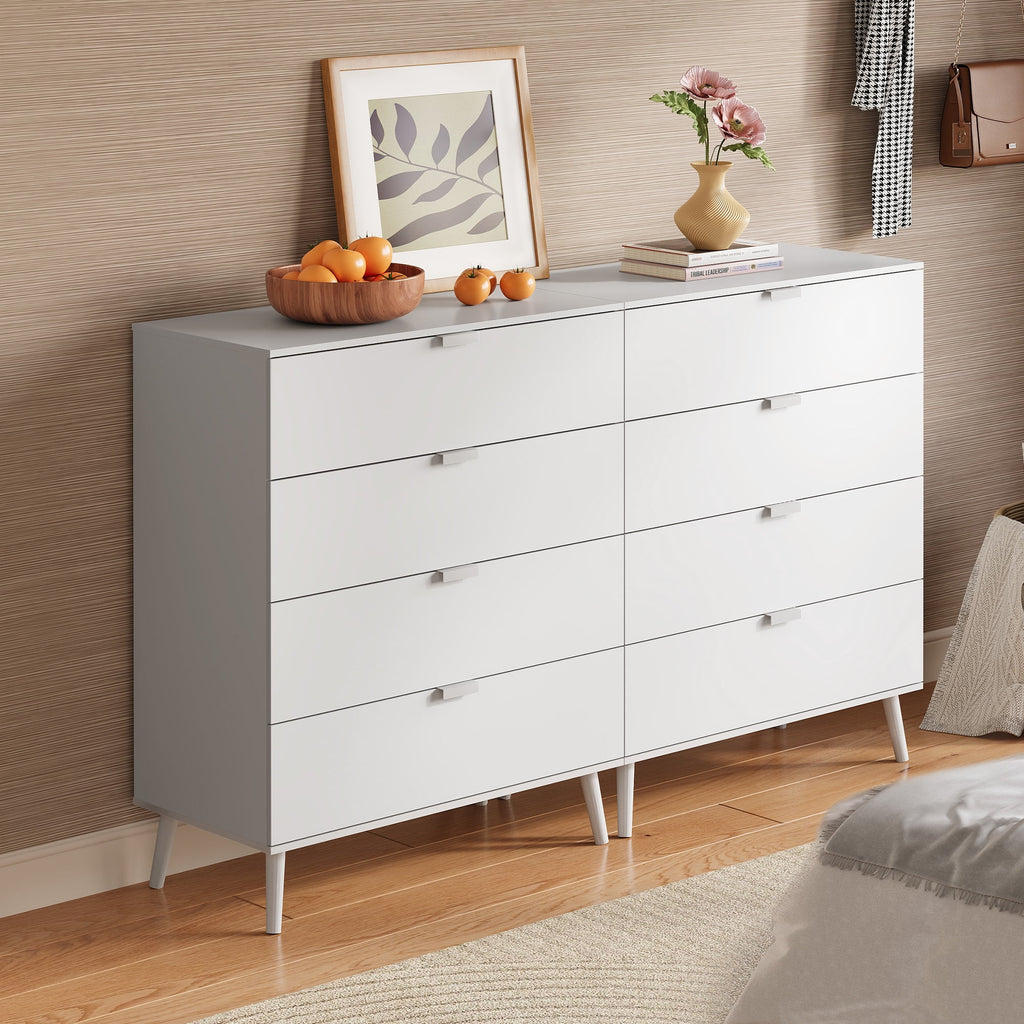 GALAXHERO 4 Drawer Dresser for Bedroom, Wood Chest of Drawers, Organizer Unit with Metal Handle for Living Room, Closet, Hallway