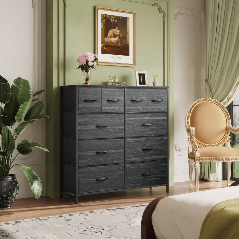 GALAXHERO Dresser for Bedroom with 10 Drawers, Wide Fabric Dresser for Storage and GALAXHERO Organization, Chest of Drawers for Living Room, Hallway, Closet