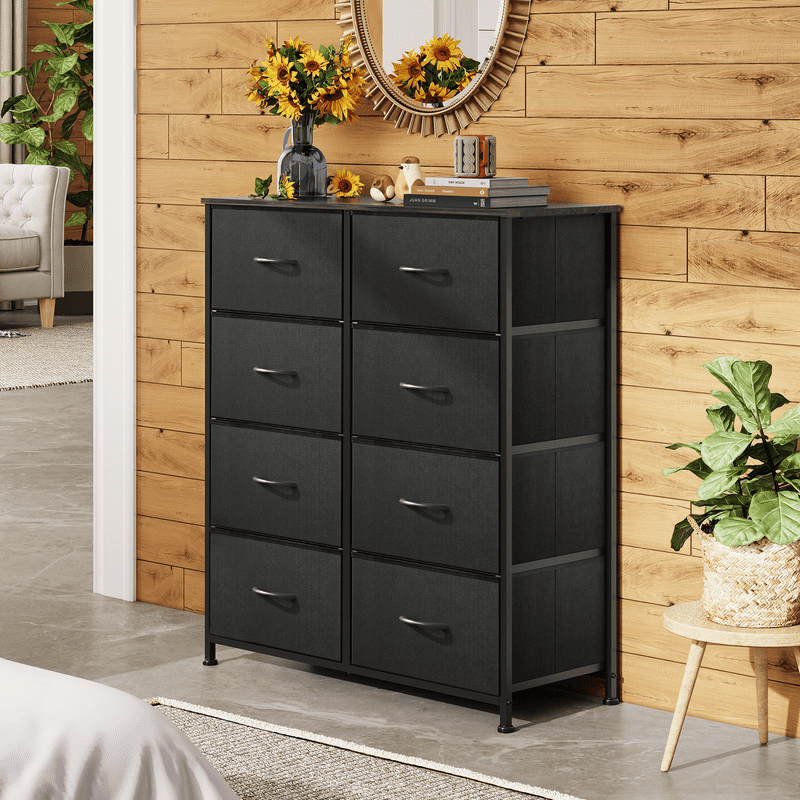 GALAXHERO 8 Drawer Fabric Dresser for Bedroom, Storage Bins Chest of Drawer for Closet, Living Room, Hallway