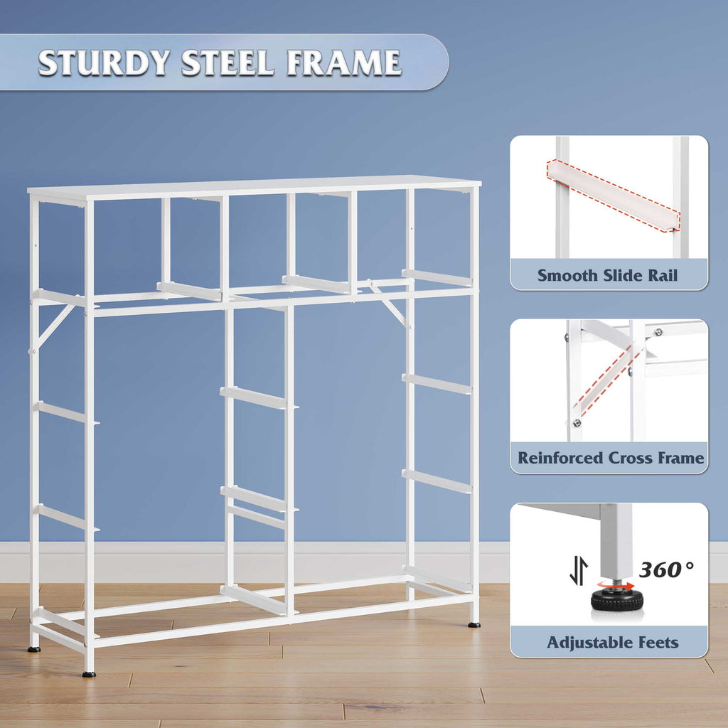 GALAXHERO 9-Drawer Fabric Dresser, Tall Storage Tower for Bedroom, Hallway, Entryway, Closet, Chest Organizer Unit with Fabric Bins, Steel Frame, Wood Top, Wood Grain Print