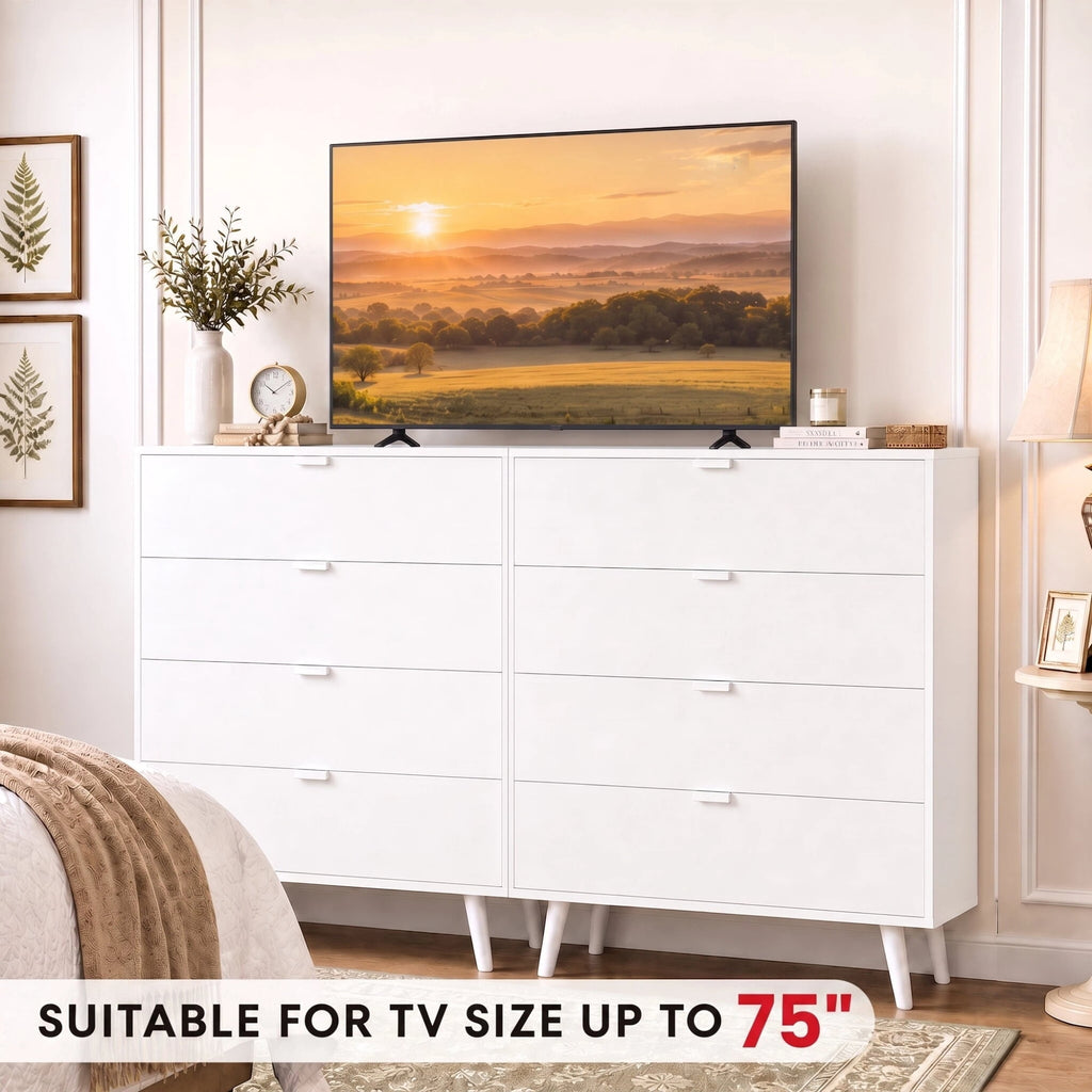 GALAXHERO 4 Drawer Dresser, Modern Chest of Drawers for Bedroom, Tall Wood Storage Organizer for Living Room, Closet, Hallway, Dorm Room