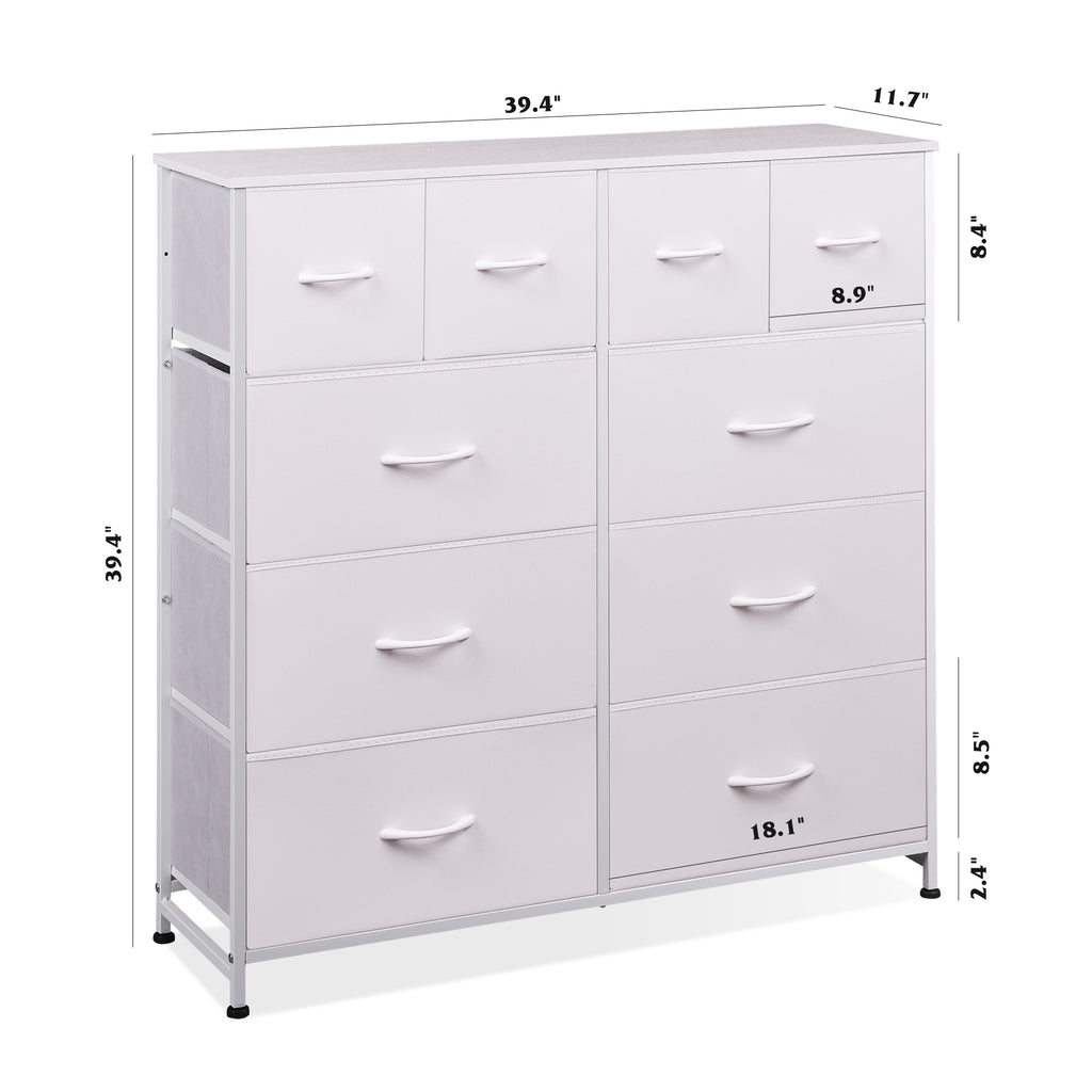 GALAXHERO Dresser for Bedroom with 10 Drawers, Wide Fabric Dresser for Storage and GALAXHERO Organization, Chest of Drawers for Living Room, Hallway, Closet
