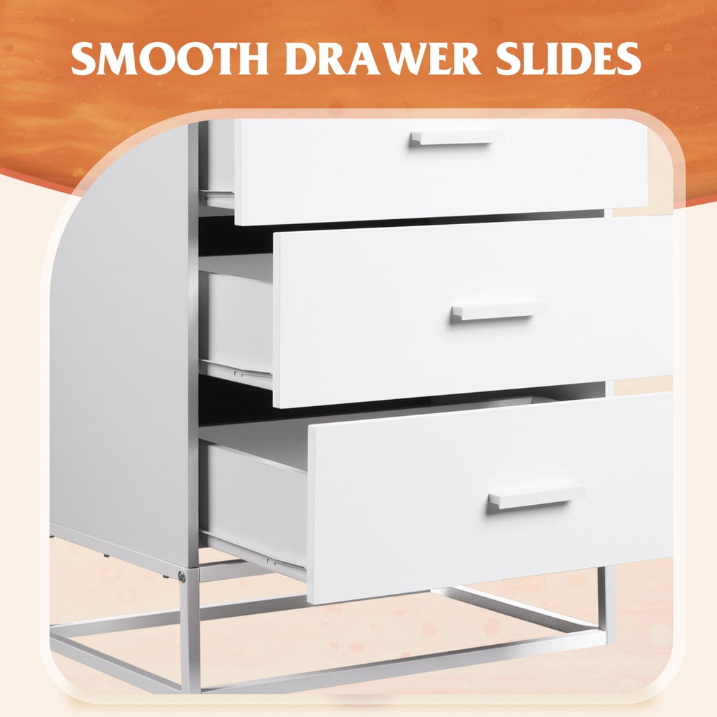 GALAXHERO 4 Drawer Dressers for Bedroom, Wooden Chest of Drawers for Closet, Living Room, Hallway