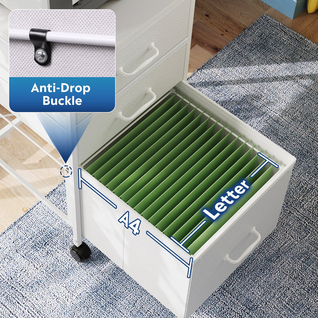 GALAXHERO 3 Drawers Mobile File Cabinet, Desk Table Cabinet Fits A4/Letter Size, Home Office Furniture