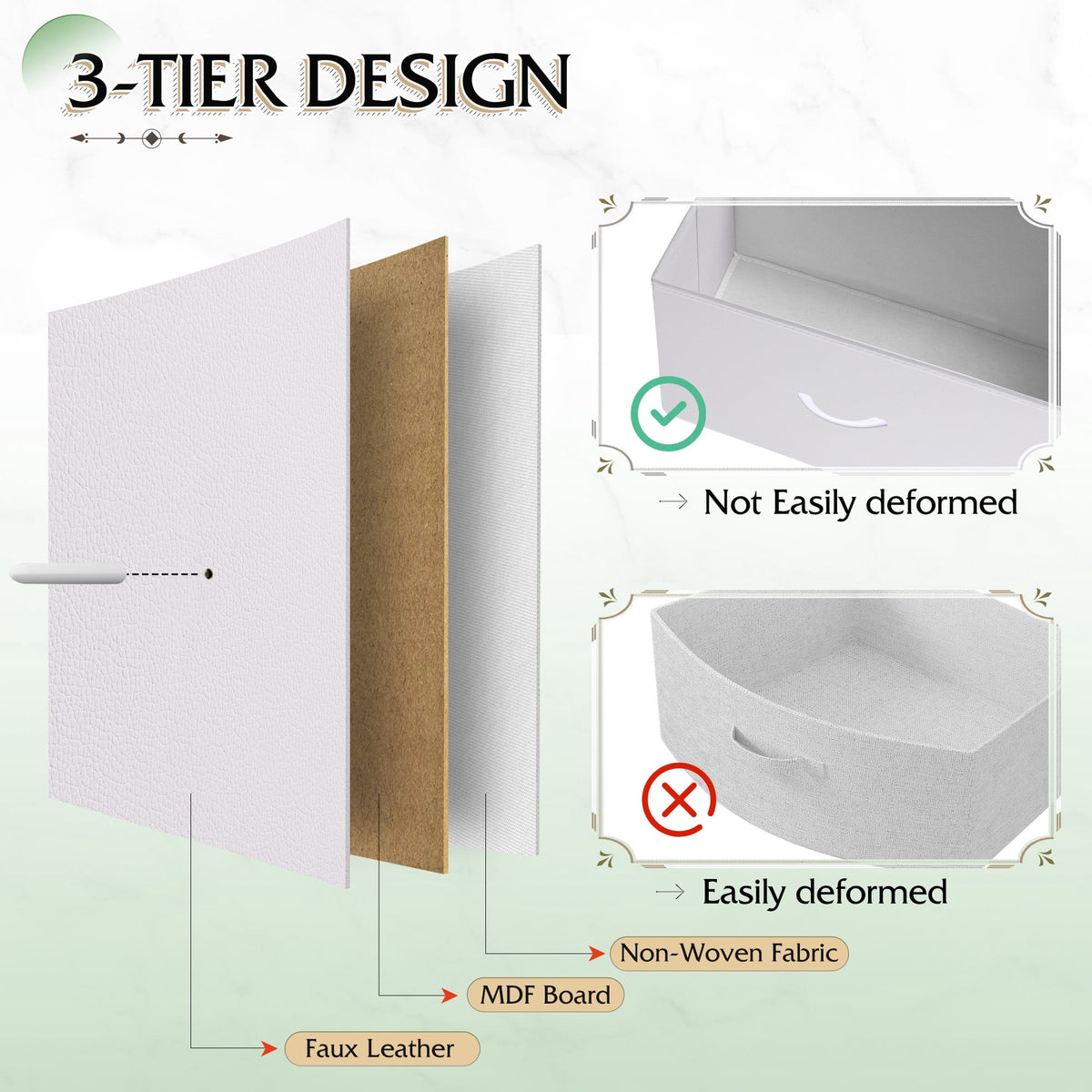 GALAXHERO 5-Drawer Tall Fabric Dresser with Wood Top, Storage Organizer Chest for Bedroom, Closet, Hallway, Sturdy Steel Frame