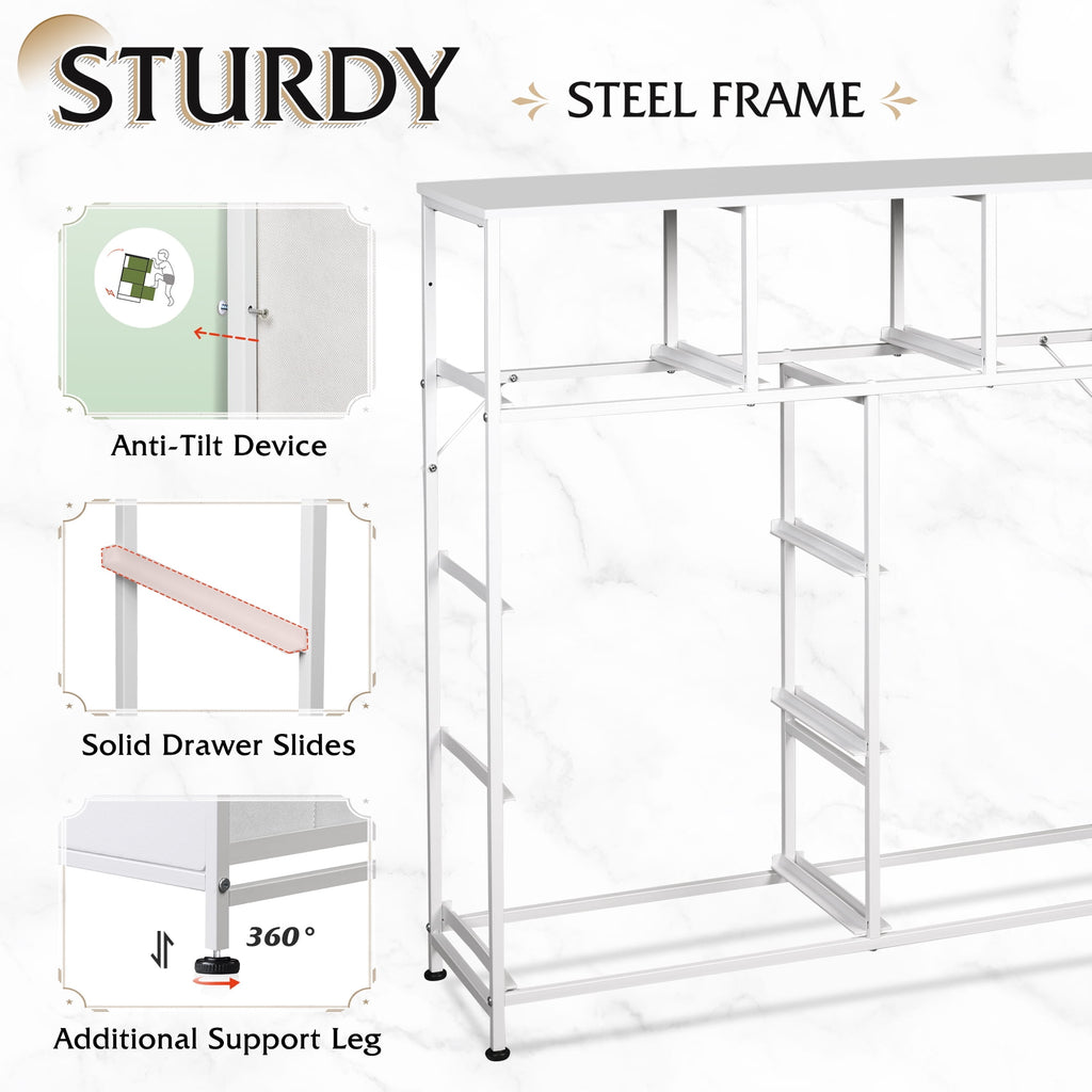 GALAXHERO 9-Drawer Fabric Dresser, Tall Storage Tower for Bedroom, Hallway, Entryway, Closet, Chest Organizer Unit with Fabric Bins, Steel Frame, Wood Top, Wood Grain Print