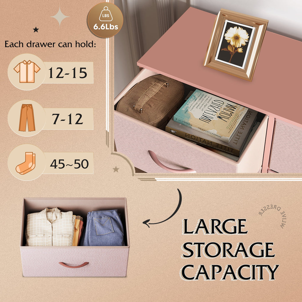 GALAXHERO 8 Drawer Fabric Dresser for Bedroom, Storage Bins Chest of Drawer for Closet, Living Room, Hallway