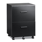 GALAXHERO 2-Drawer Wood File Cabinet, Vertical Filing Cabinet with Wheels for Home Office, Fits A4/Letter/Legal Size Files, White