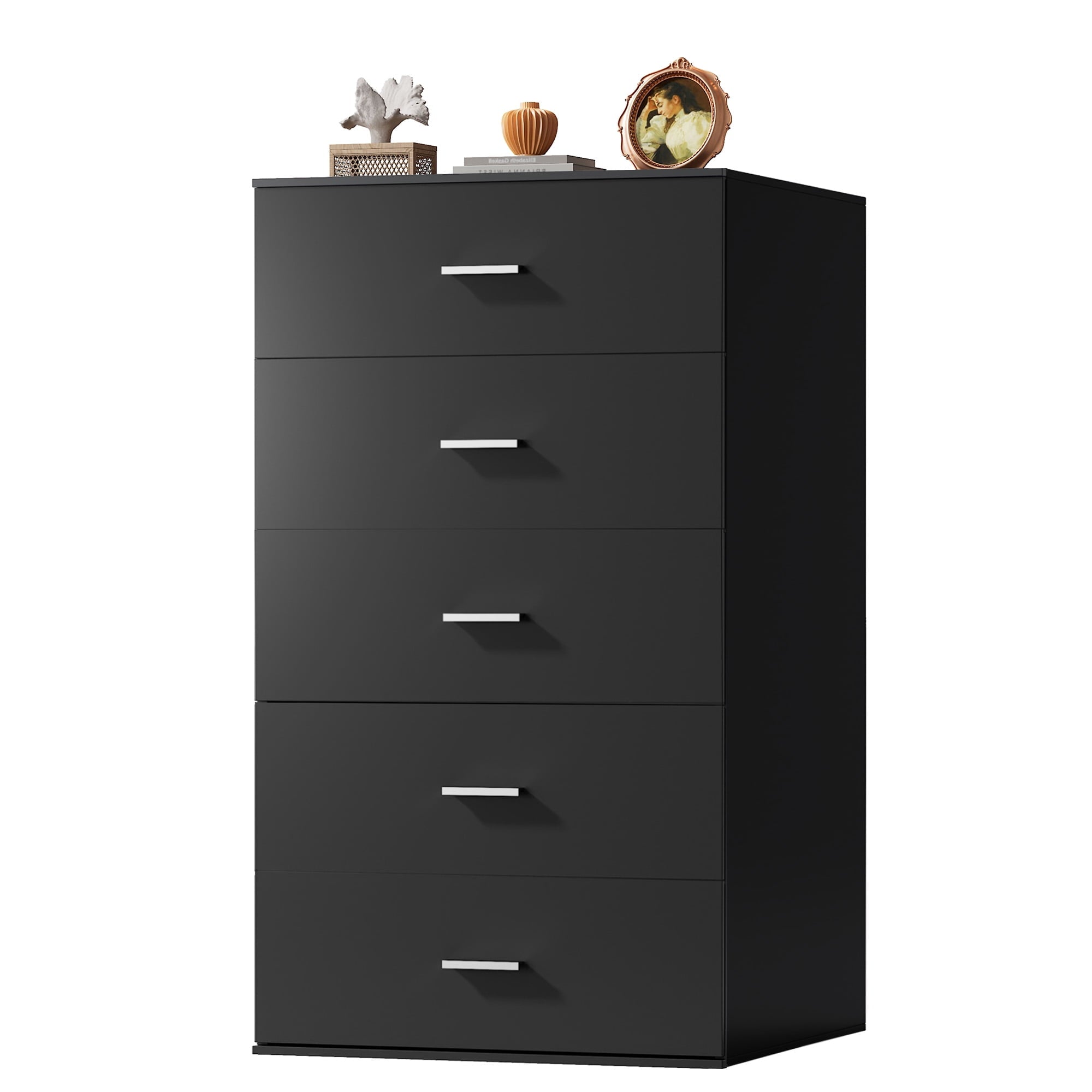 GALAXHERO 5 Drawers Dresser, Chest of Drawers for Bedroom, Tall Wood S