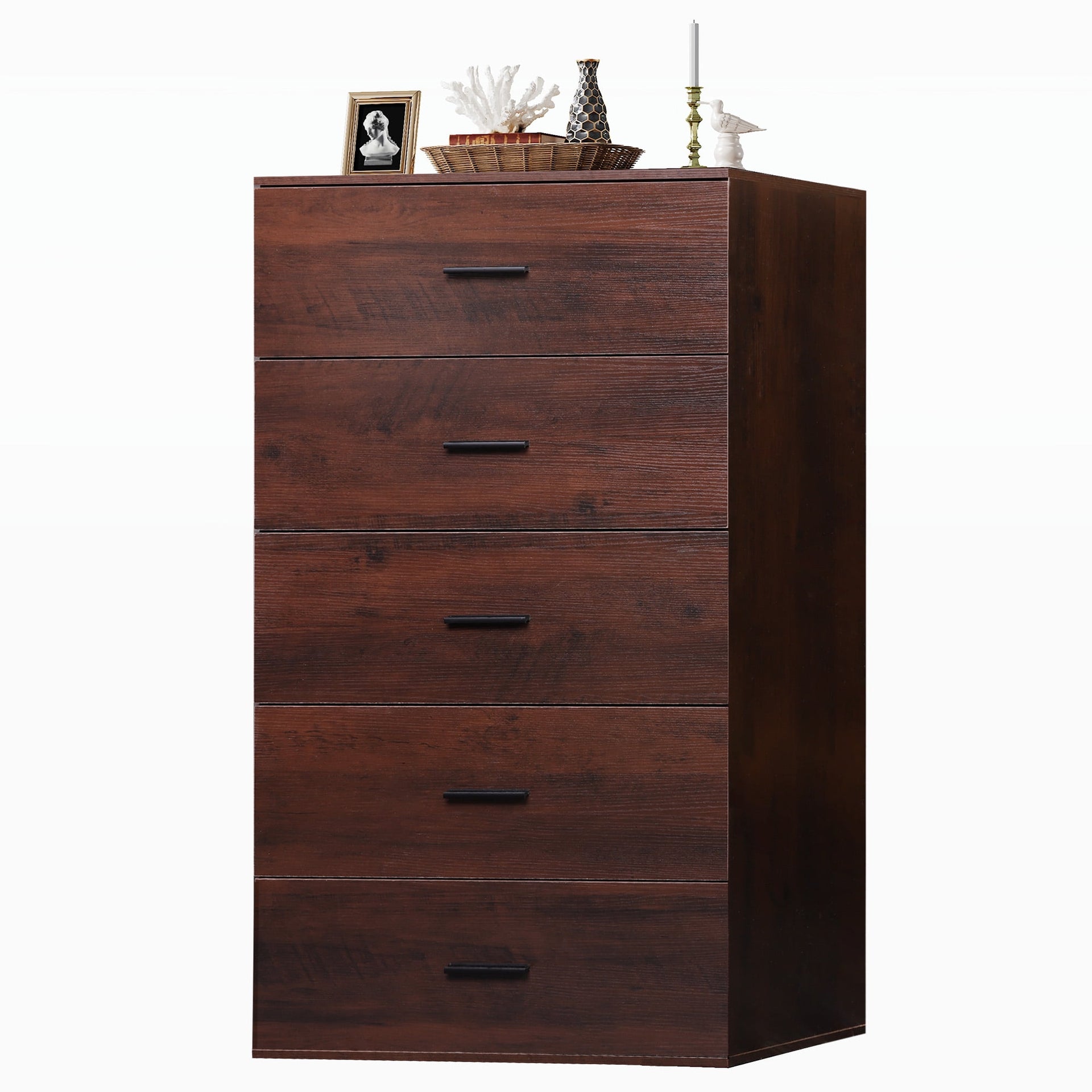 GALAXHERO 5 Drawers Dresser, Chest of Drawers for Bedroom, Tall Wood S