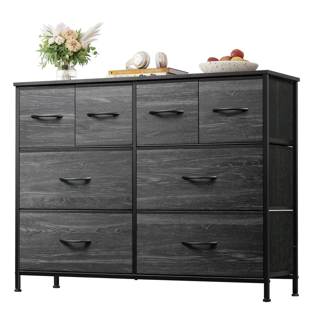 GALAXHERO 8-Drawer Dresser for Bedroom, Wide Fabric Chest of Drawers for Storage and Organization, Closet Hallway and Living Room Use