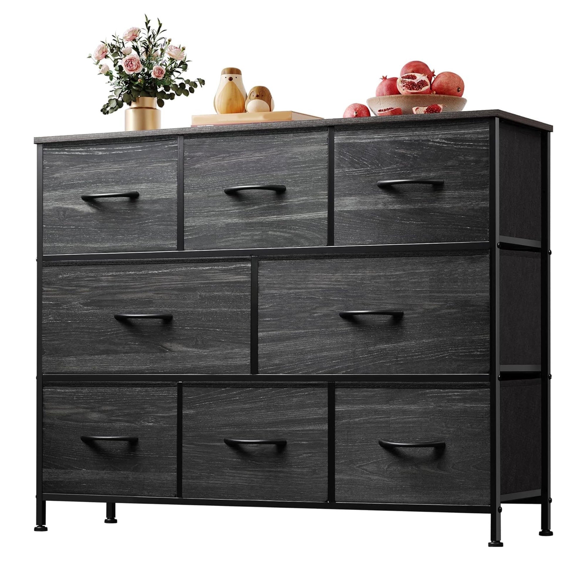 GALAXHERO 8 Drawer Dresser, Fabric Storage Unit for Bedroom, Large Drawer Chest for Entryway & Living Room, 59" x 30" x 16"