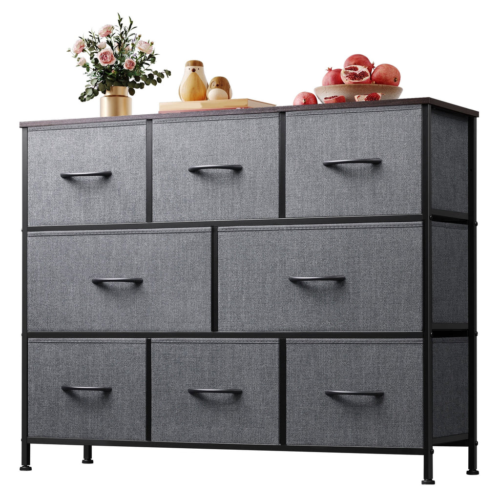 GALAXHERO 8 Drawer Dresser, Fabric Storage Unit for Bedroom, Large Drawer Chest for Entryway & Living Room, 59" x 30" x 16"