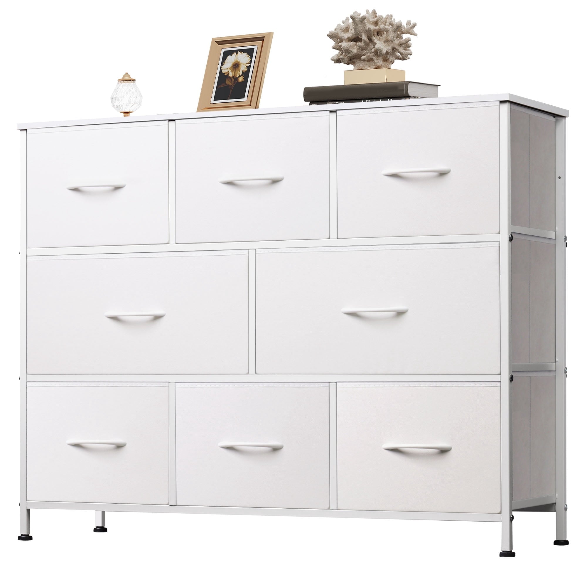 GALAXHERO 8 Drawer Dresser, Fabric Storage Unit for Bedroom, Large Drawer Chest for Entryway & Living Room, 59" x 30" x 16"