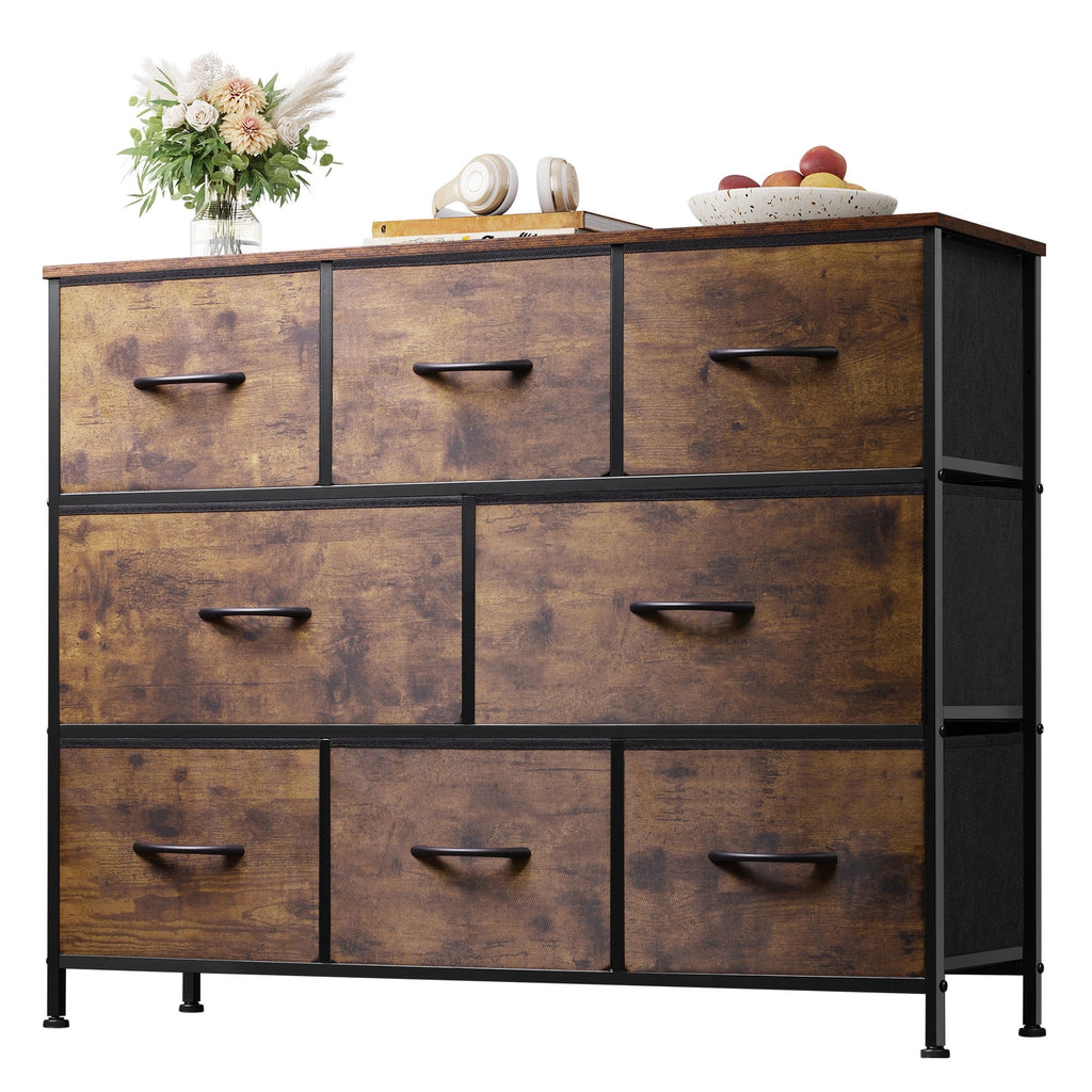GALAXHERO 8 Drawer Dresser, Fabric Storage Unit for Bedroom, Large Drawer Chest for Entryway & Living Room, 59" x 30" x 16"