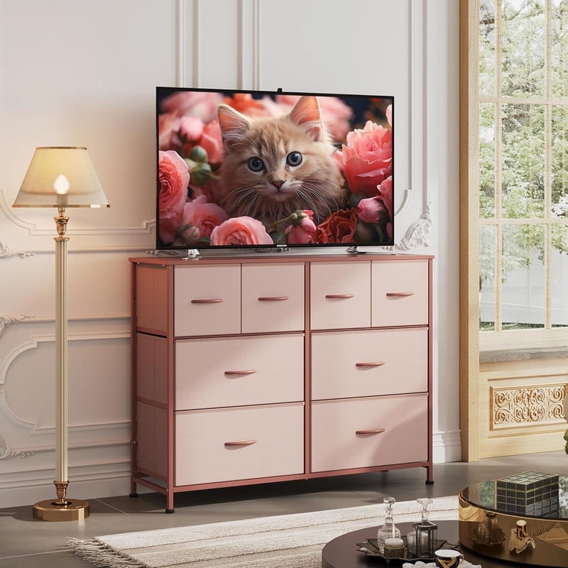 GALAXHERO 8 Drawers Dresser for Bedroom, Wide Fabric Storage Chest Drawers for Closet, Entryway