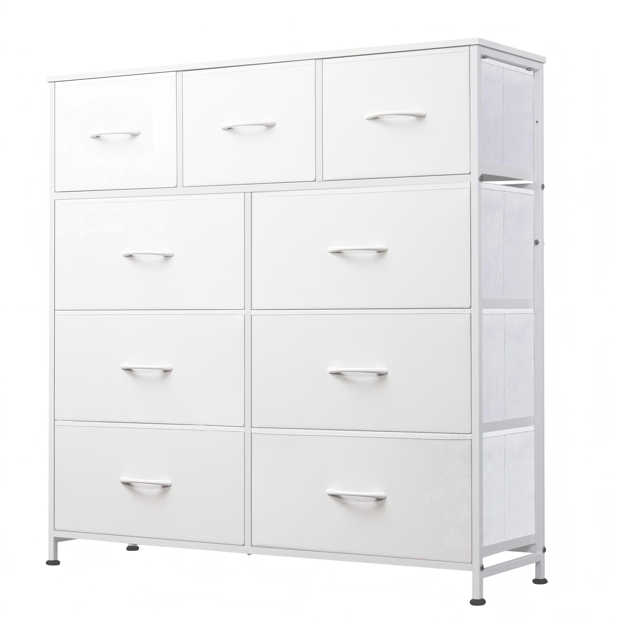 GALAXHERO Dresser 9-Drawer Fabric Storage Tower Chest for Bedroom, Hallway, Entryway, Closet with Fabric Bins, Steel Frame, Wood Top, Easy Pull Handle