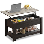 GALAXHERO Coffee Table, 39" Lift Top Coffee Table with Hidden Compartment and Storage Shelf for Living Room, Espresso
