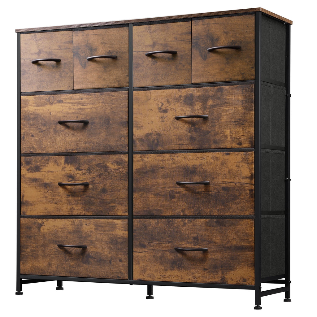 GALAXHERO Dresser for Bedroom with 10 Drawers, Wide Fabric Dresser for Storage and GALAXHERO Organization, Chest of Drawers for Living Room, Hallway, Closet