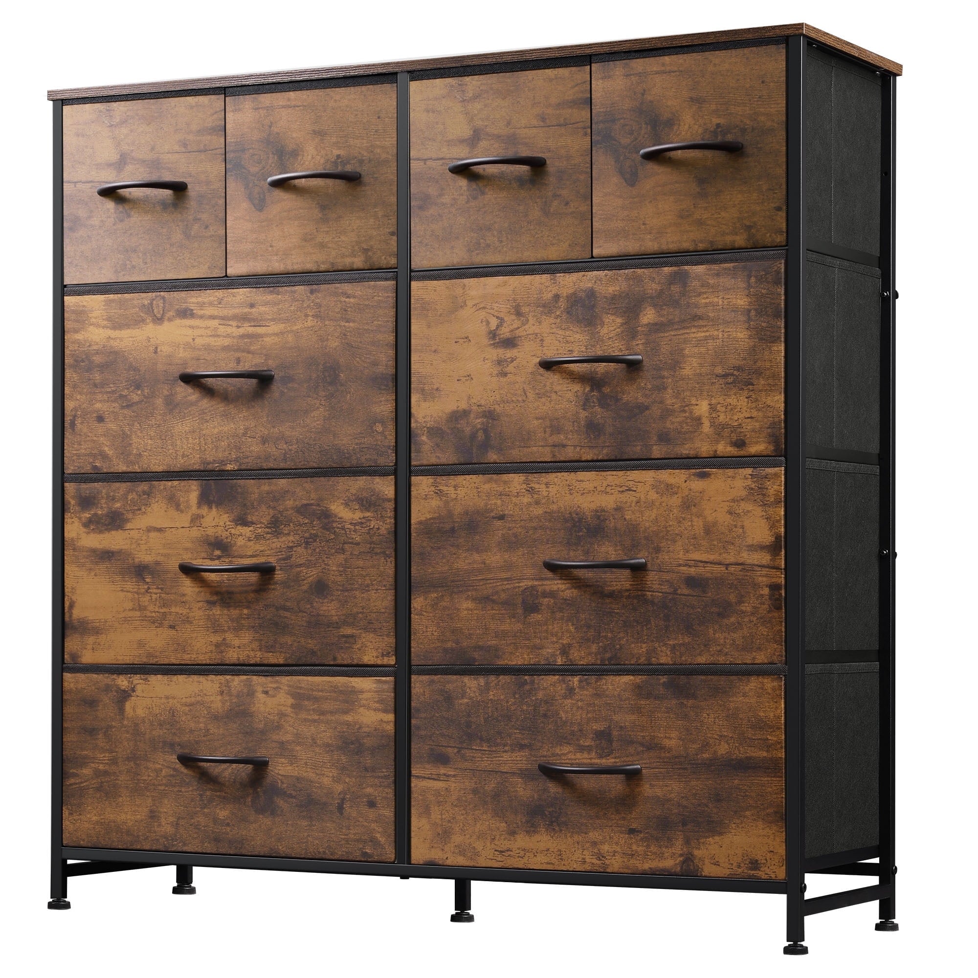 GALAXHERO Dresser for Bedroom with 10 Drawers, Wide Fabric Dresser for Storage and GALAXHERO Organization, Chest of Drawers for Living Room, Hallway, Closet