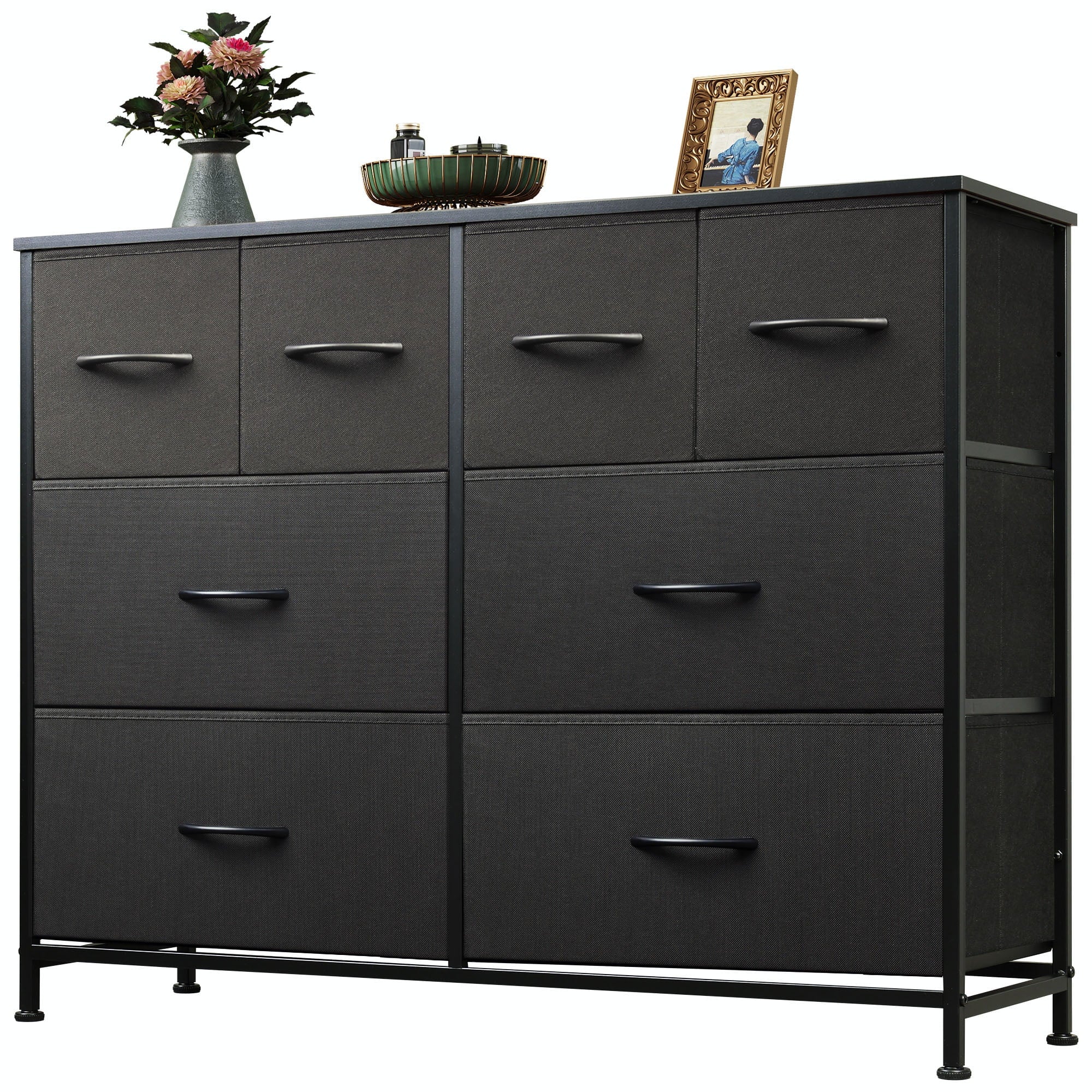 GALAXHERO 8-Drawer Dresser for Bedroom, Wide Fabric Chest of Drawers for Storage and Organization, Closet Hallway and Living Room Use