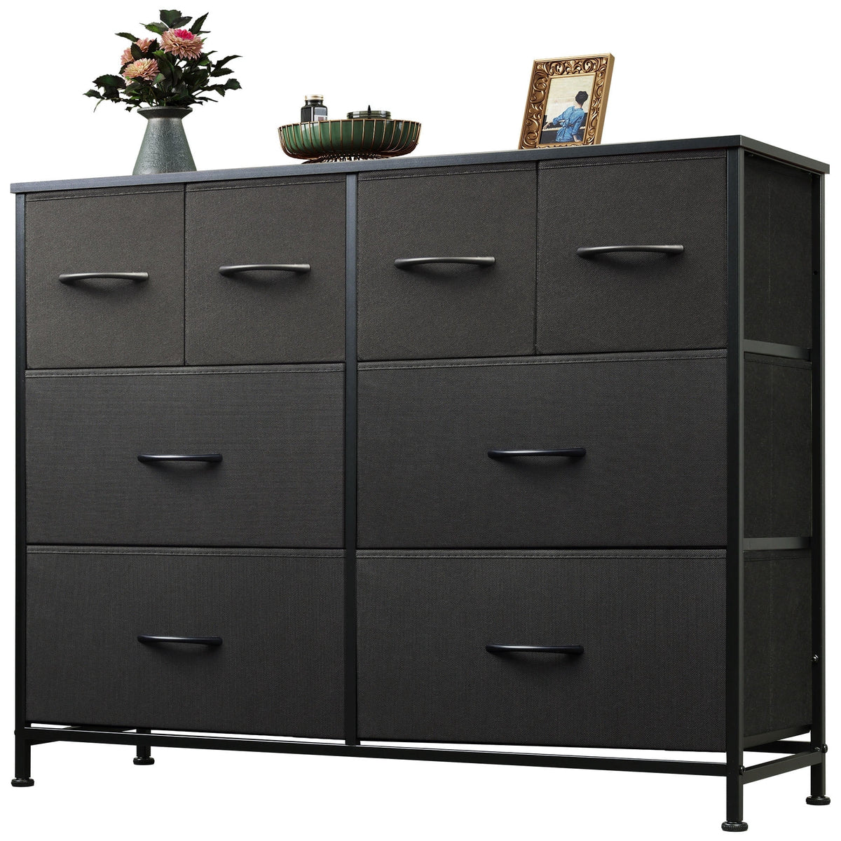 GALAXHERO 8 Drawers Dresser for Bedroom, Wide Fabric Storage Chest Drawers for Closet, Entryway