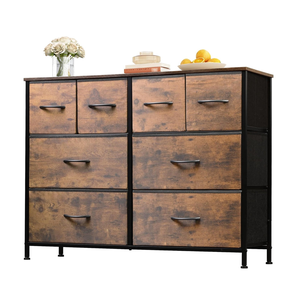 GALAXHERO 8 Drawers Dresser for Bedroom, Wide Fabric Storage Chest Drawers for Closet, Entryway