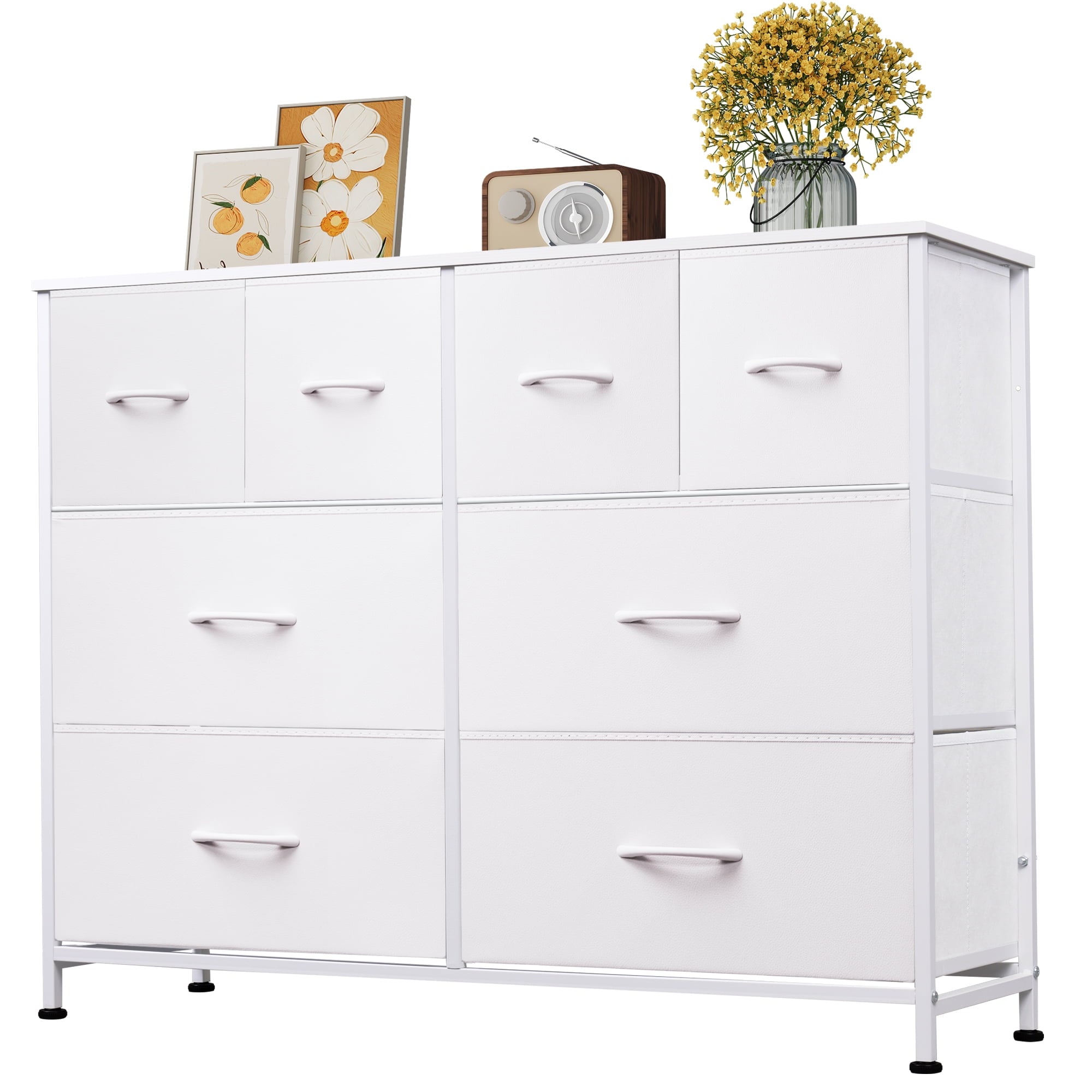 GALAXHERO 8-Drawer Dresser for Bedroom, Wide Fabric Chest of Drawers for Storage and Organization, Closet Hallway and Living Room Use