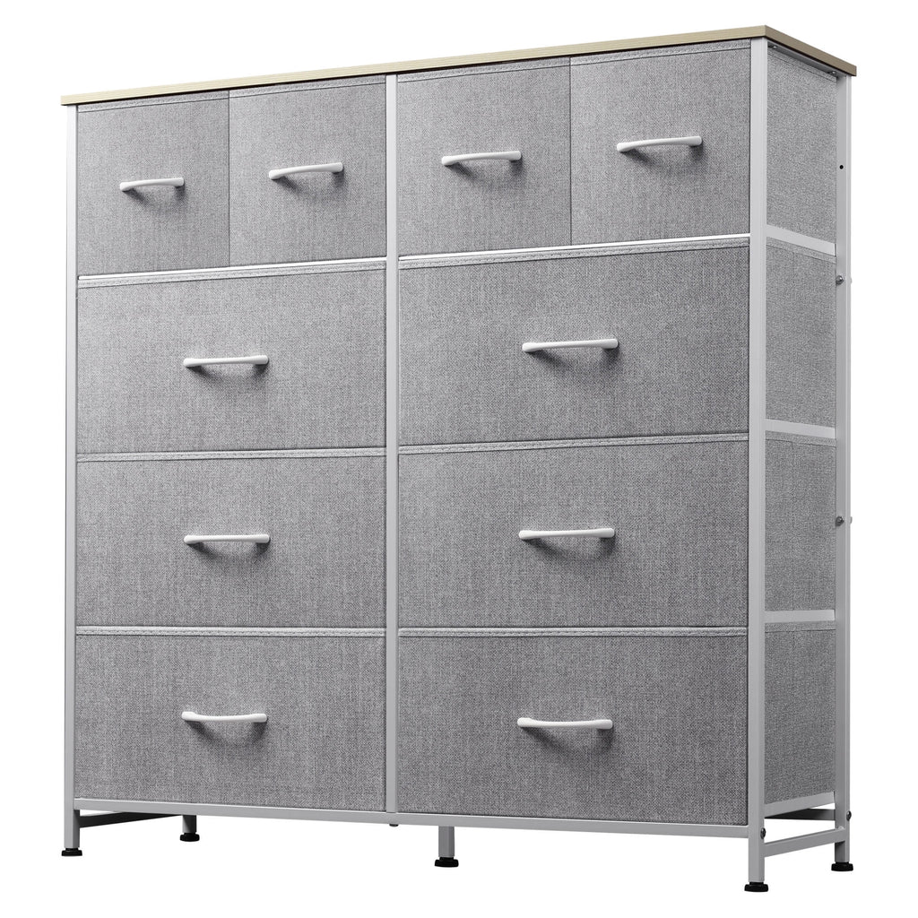 GALAXHERO Dresser for Bedroom with 10 Drawers, Wide Fabric Dresser for Storage and GALAXHERO Organization, Chest of Drawers for Living Room, Hallway, Closet