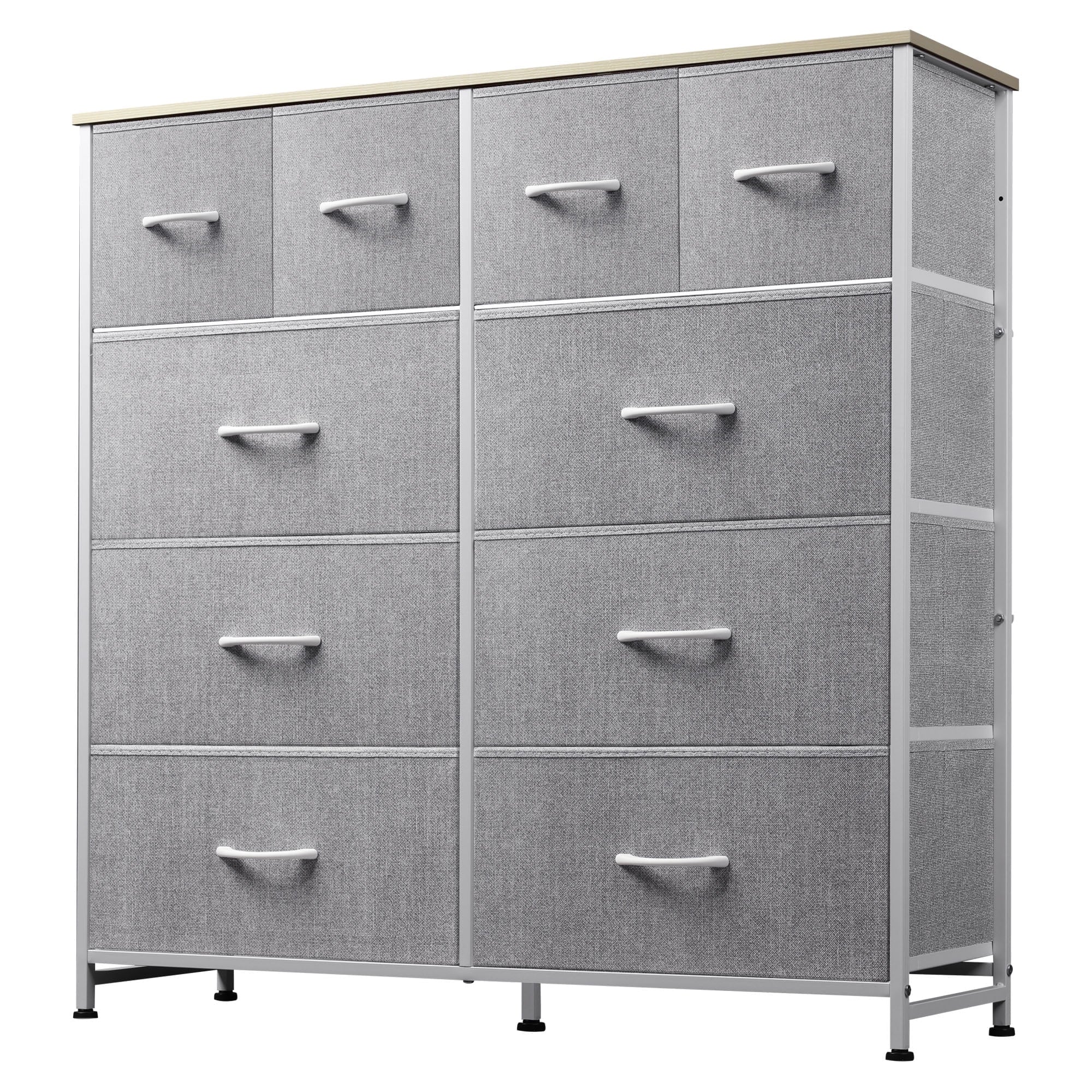 GALAXHERO Dresser for Bedroom with 10 Drawers, Wide Fabric Dresser for Storage and GALAXHERO Organization, Chest of Drawers for Living Room, Hallway, Closet