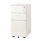 GALAXHERO 3 Drawer Vertical File Cabinet with Pencil Drawer, Metal Storage Cabinet for Hanging A4/Letter/Legal Size, White