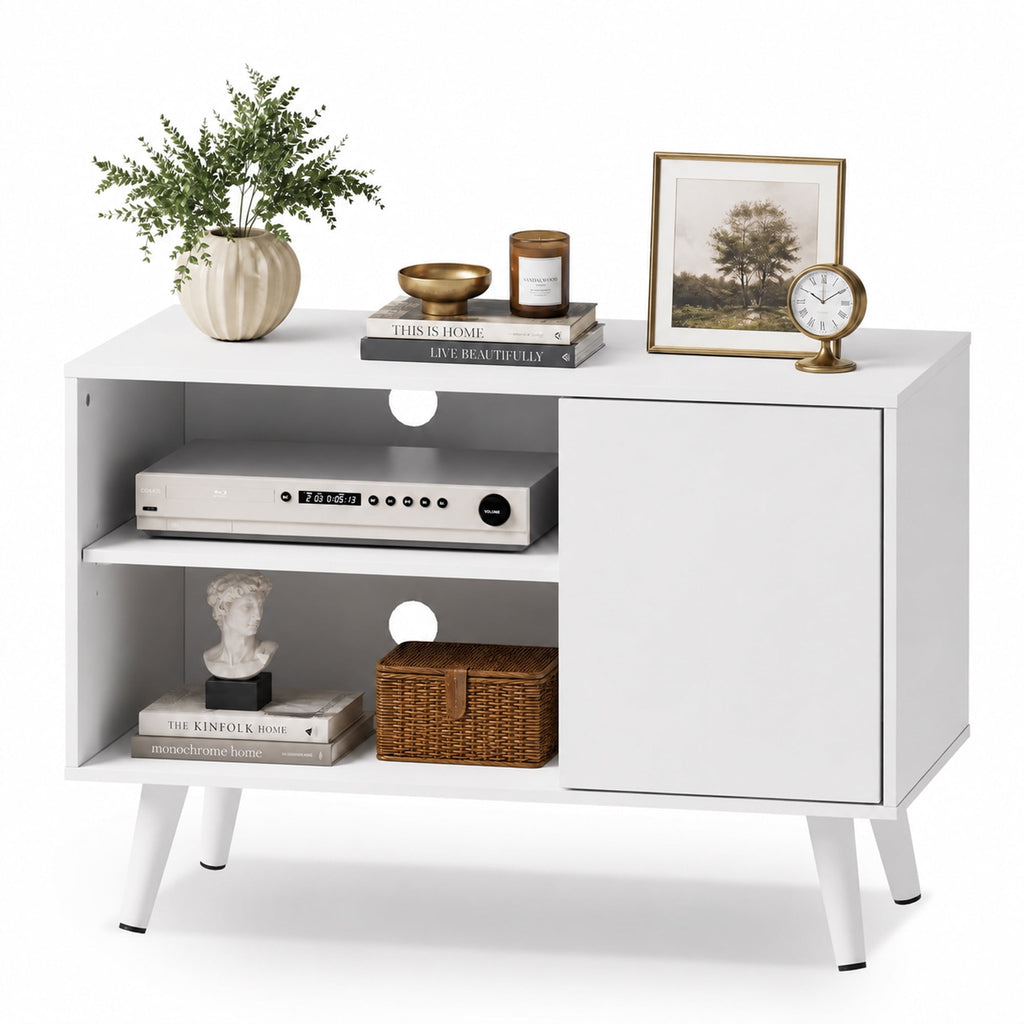 GALAXHERO TV Stand for 40 Inch TV, Modern Entertainment Center with Storage Cabinet, 32" TV Media Console Table with 3-level adjustable shelf for Living Room and Bedroom
