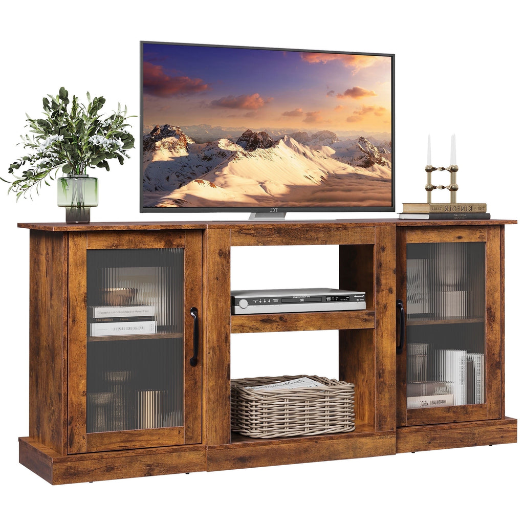 GALAXHERO TV Stand for 65 inch TV Media Console Cabinet with Storage and Open Shelves Entertainment Center for Living Room, Bedroom