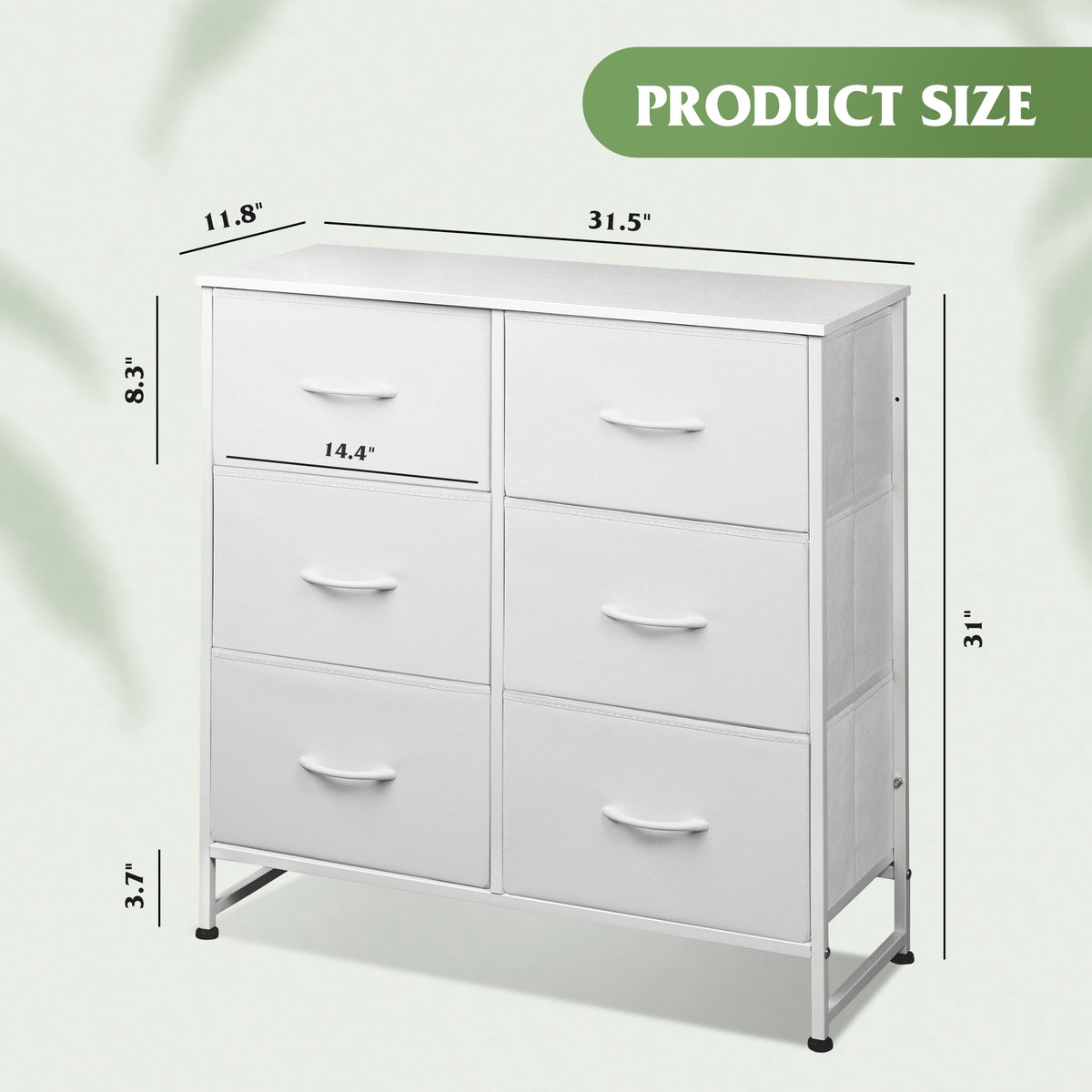 GALAXHERO 6 Drawer Dresser, Black Fabric Double Dresser, Storage Tower with Fabric Bins, Chest of Drawers for Bedroom, Closet, Living Room, Hallway
